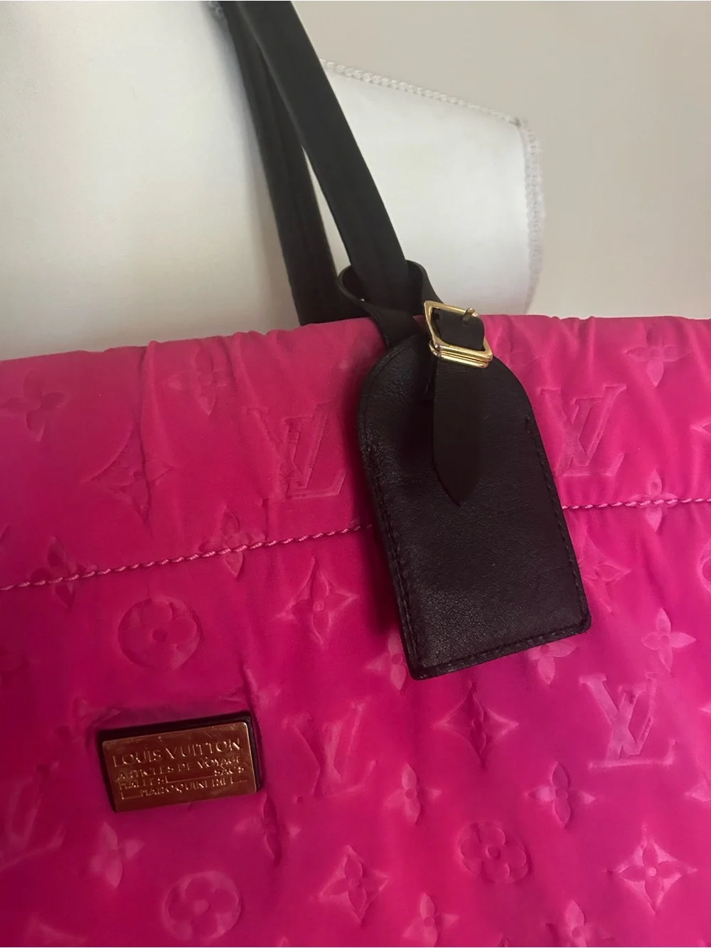 Louis Vuitton Scuba Neverfull Tote in Pink